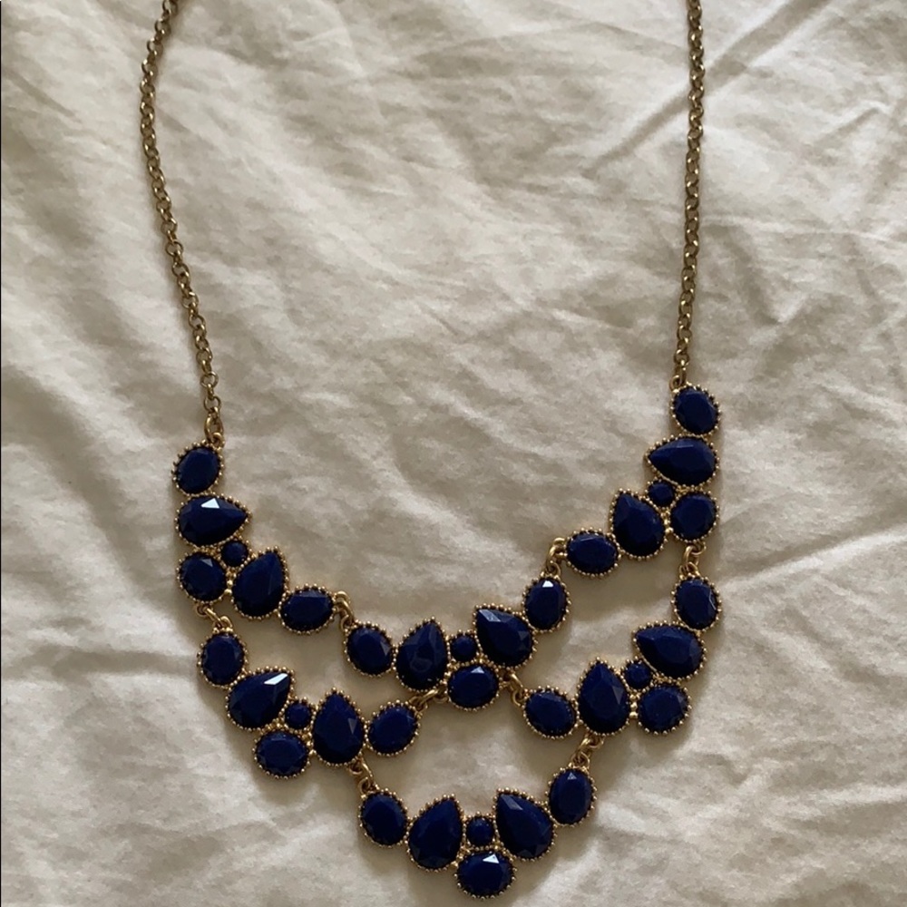 Navy Blue Statement Necklace